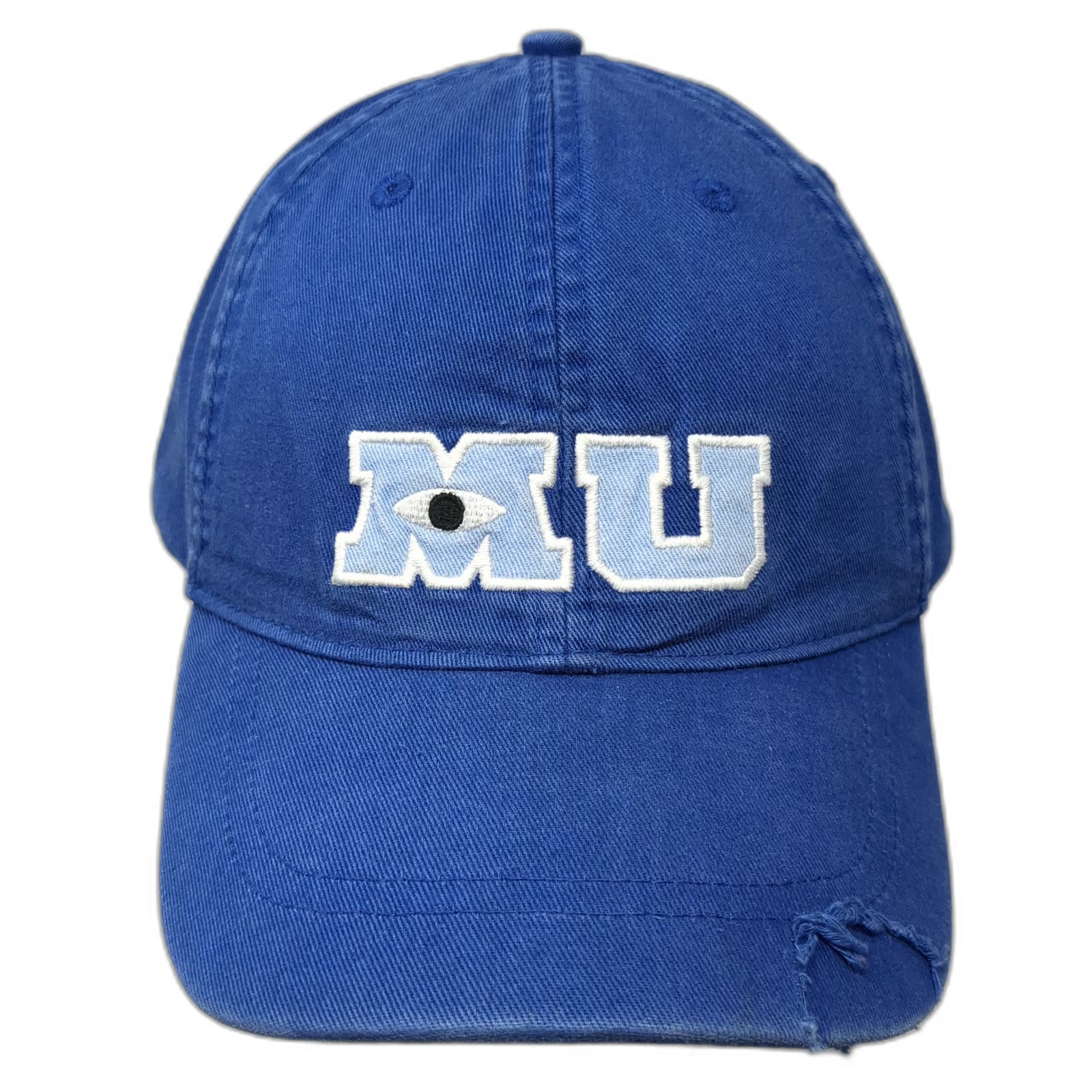 Disney Baseball Cap Blue One Size Monsters University Mu Logo Embroidered Hat